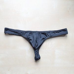 Men's Black Thong
